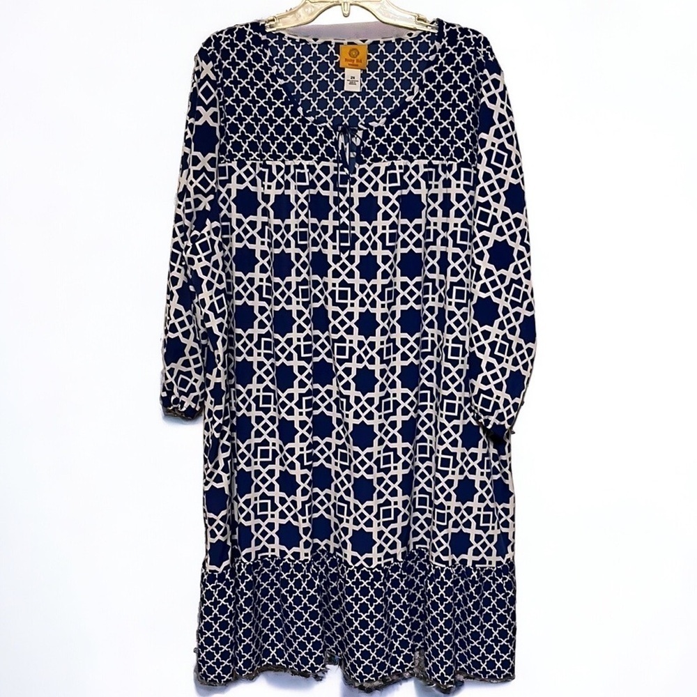 Ruby Rd shift dress . Blue&White. Size 2x